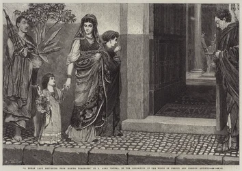 A Roman Lady Returning from Making Purchases